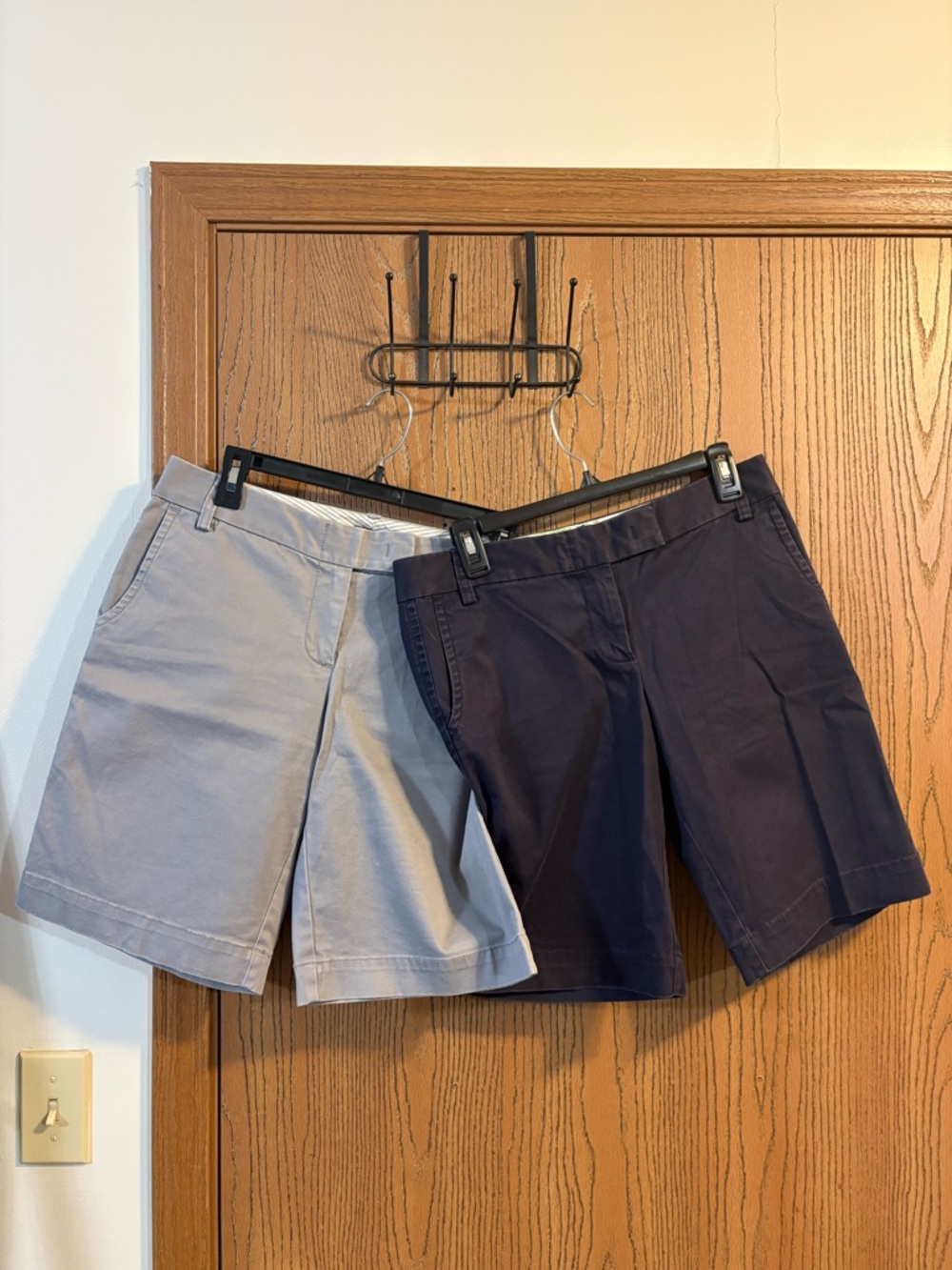 2 PAIRS of City Fit Bermuda Dress Shorts by J.Crew- Navy and Grey